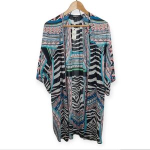 Express Women's Size Medium Kimono Multicolored Coverup NEW
